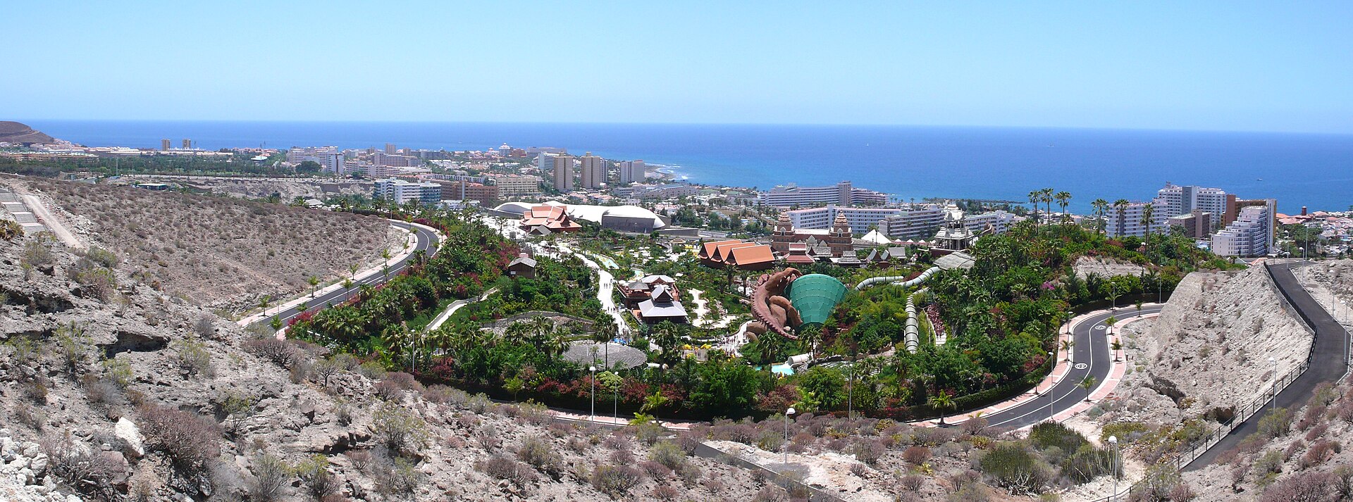 Vista aérea de Siam Park, Costa Adeje (Tenerife)